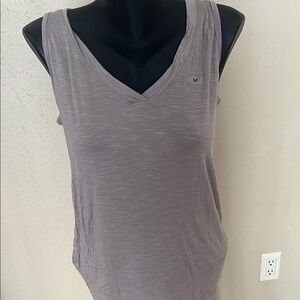 Sleeveless V-Neck Tank Top - Gray